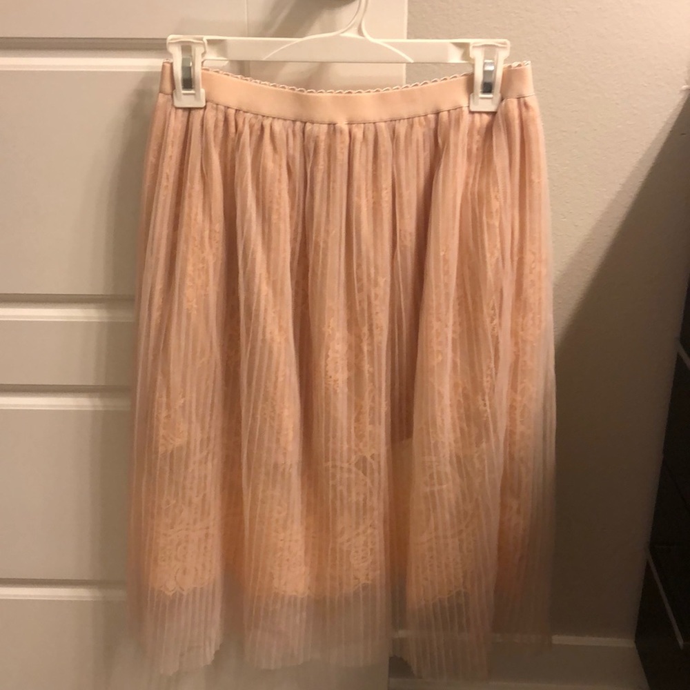 Blush midi skirt